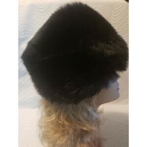 Vintage Black Russian Style Hat by Fifth Avenue Arnold Constable Union Made J-52